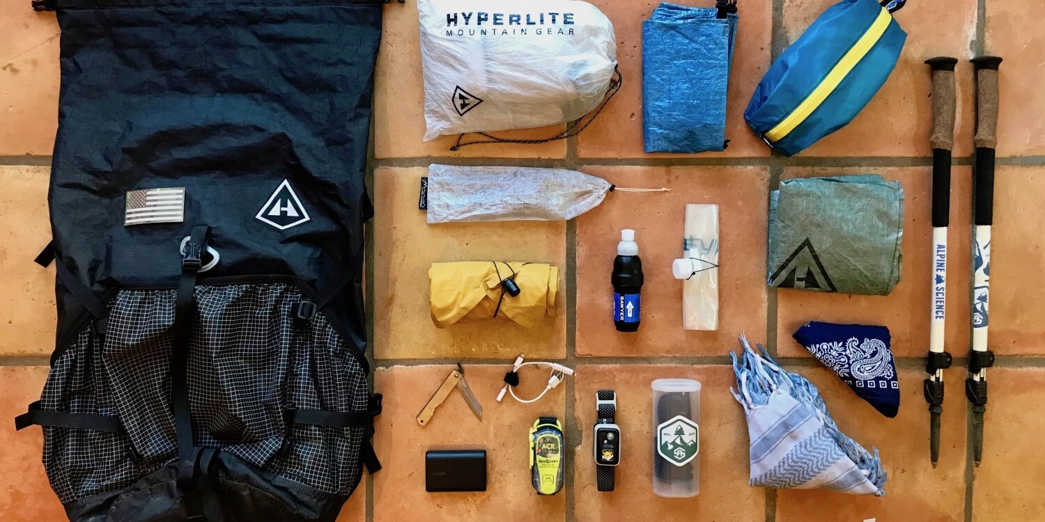 Ultralight Backpacking Gear LIst for Thru Hiking and Long Distance Hiking